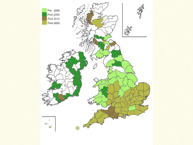  Distribution map Copyright Martin Evans 