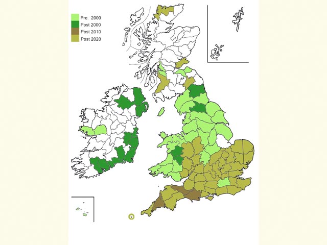  Distribution map Copyright Martin Evans 