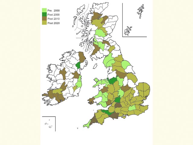  Distribution map Copyright Martin Evans 