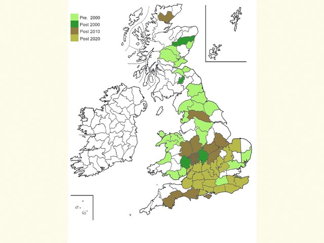  Distribution map Copyright Martin Evans 