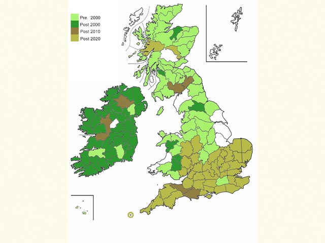  Distribution map Copyright Martin Evans 