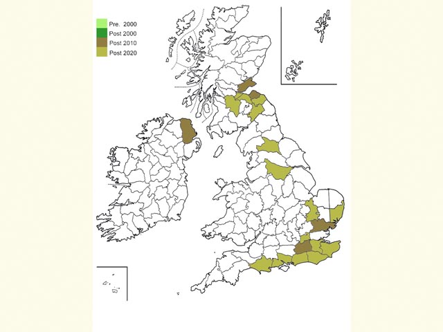  Distribution map Copyright Martin Evans 