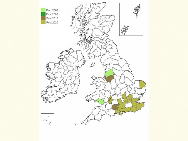  Distribution map Copyright Martin Evans 