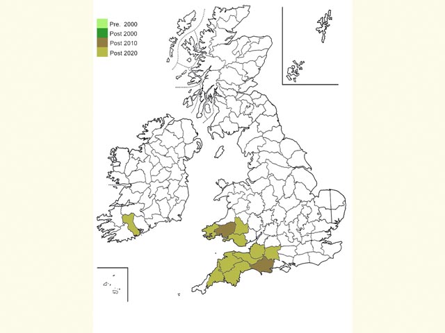  Distribution map Copyright Martin Evans 