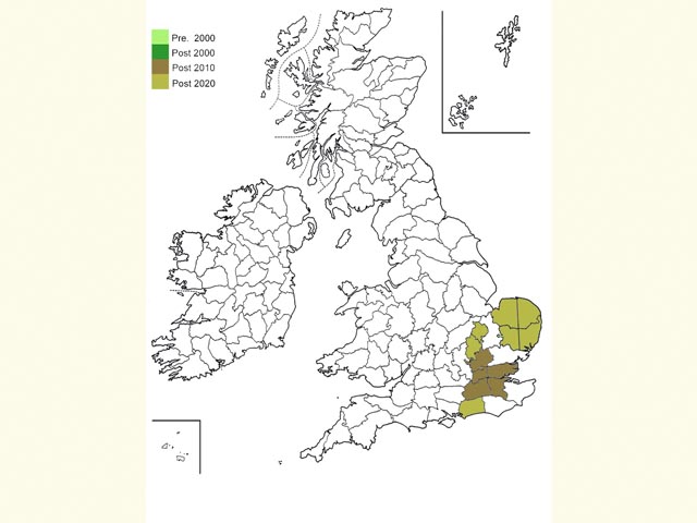  Distribution map Copyright Martin Evans 