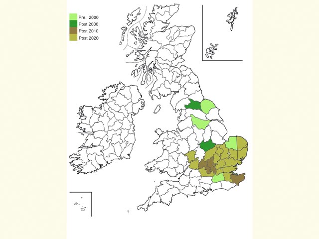  Distribution map Copyright Martin Evans 