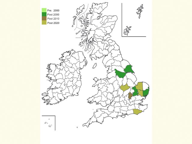  Distribution map Copyright Martin Evans 