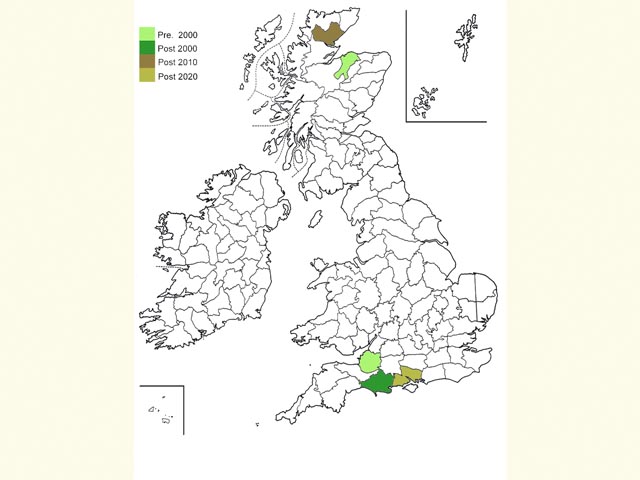  Distribution map Copyright Martin Evans 