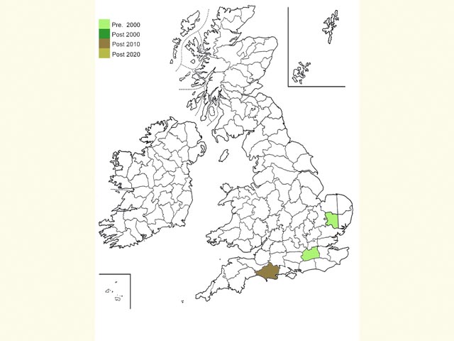  Distribution map Copyright Martin Evans 