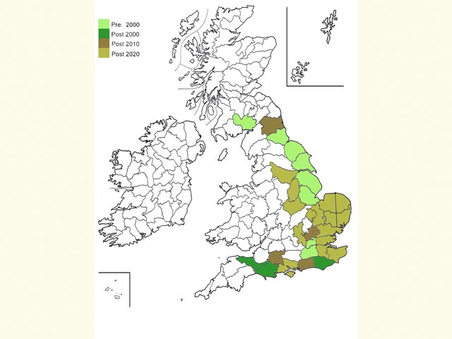  Distribution map Copyright Martin Evans 