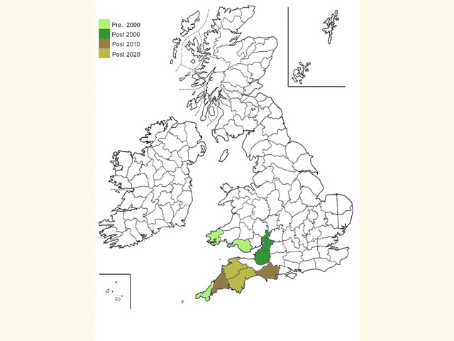  Distribution map Copyright Martin Evans 