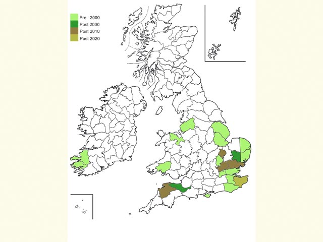  Distribution map Copyright Martin Evans 