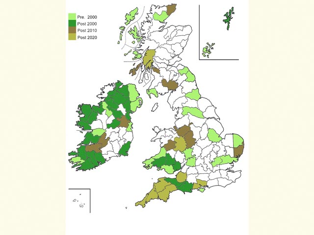  Distribution map Copyright Martin Evans 