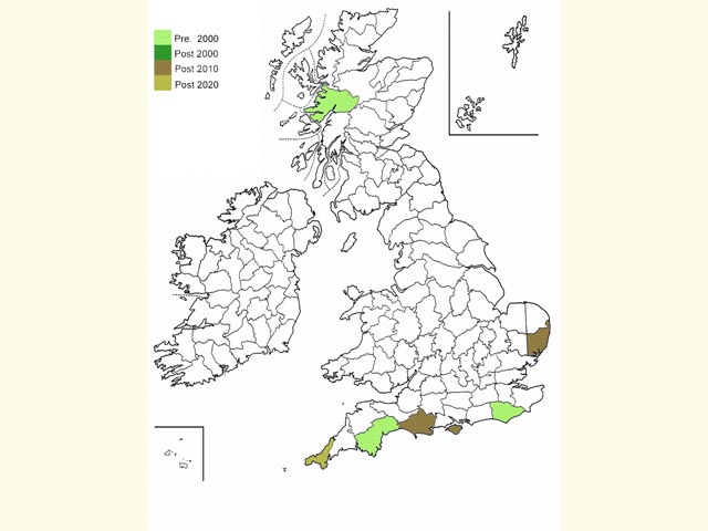  Distribution map Copyright Martin Evans 