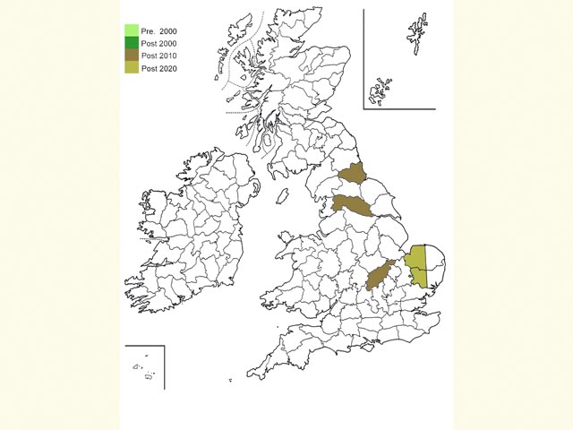  Distribution map Copyright Martin Evans 