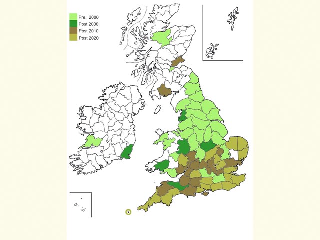  Distribution map Copyright Martin Evans 