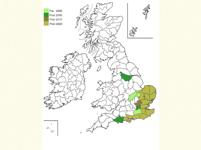  Distribution map Copyright Martin Evans 