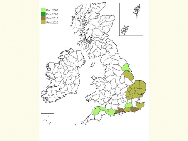  Distribution map Copyright Martin Evans 