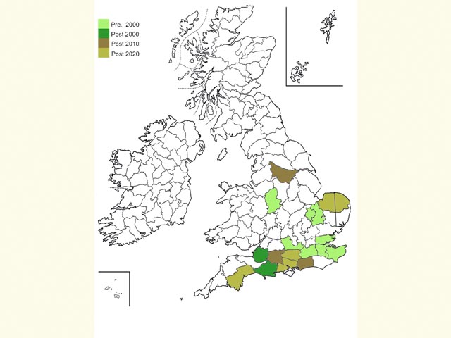  Distribution map Copyright Martin Evans 