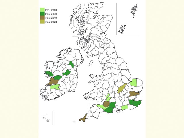  Distribution map Copyright Martin Evans 