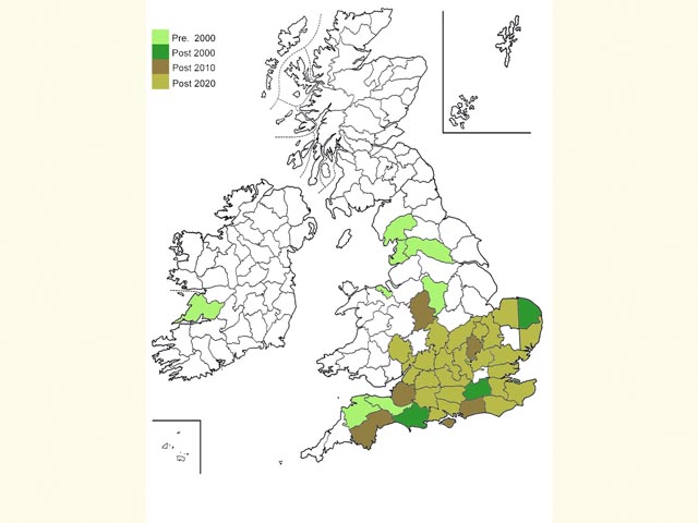  Distribution map Copyright Martin Evans 