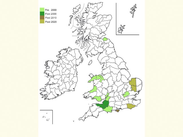  Distribution map Copyright Martin Evans 
