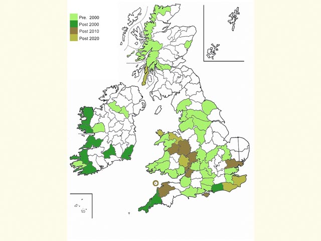  Distribution map Copyright Martin Evans 