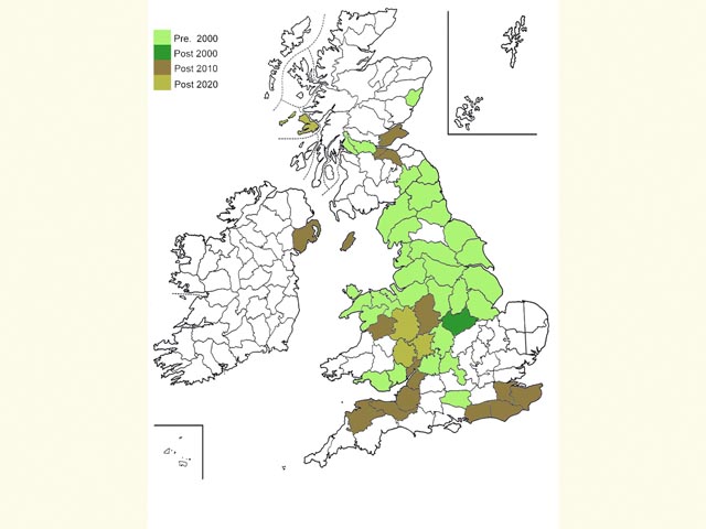  Distribution map Copyright Martin Evans 