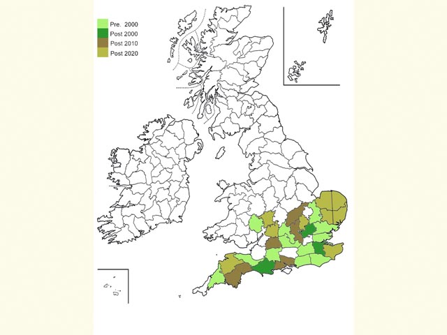  Distribution map Copyright Martin Evans 