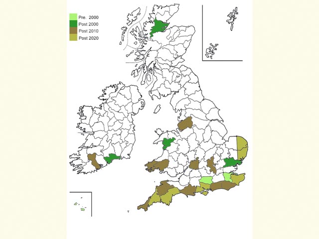  Distribution map Copyright Martin Evans 