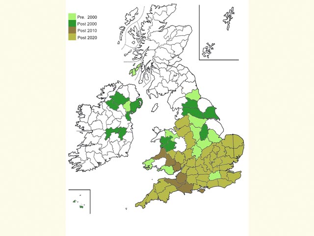  Distribution map Copyright Martin Evans 