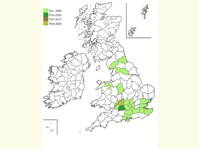  Distribution map Copyright Martin Evans 