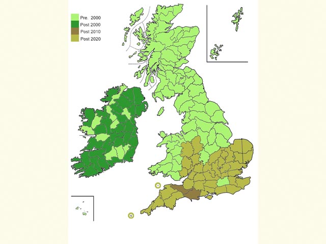  Distribution map Copyright Martin Evans 