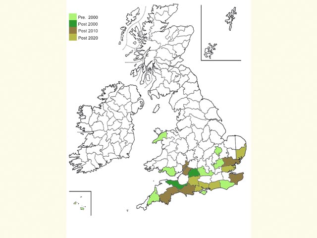 Distribution map Copyright Martin Evans 