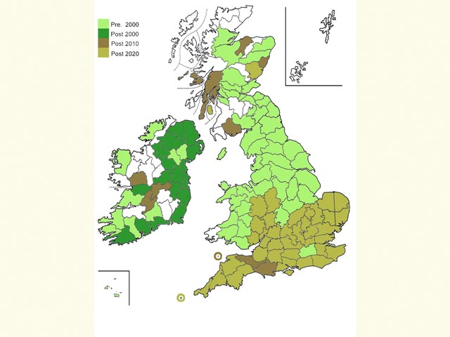  Distribution map Copyright Martin Evans 