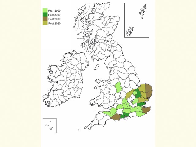  Distribution map Copyright Martin Evans 