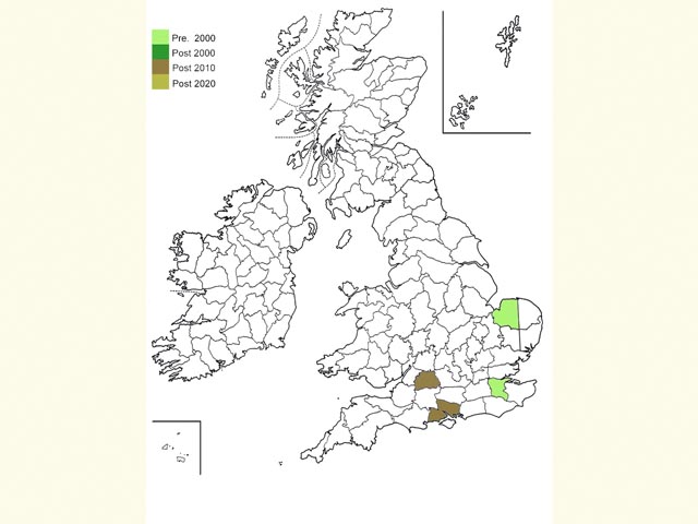  Distribution map Copyright Martin Evans 