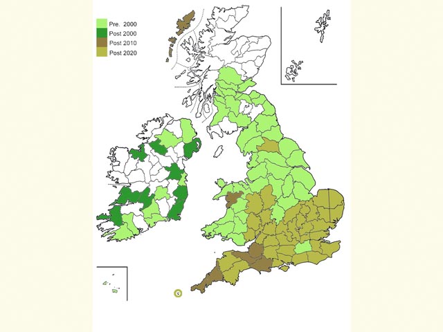  Distribution map Copyright Martin Evans 