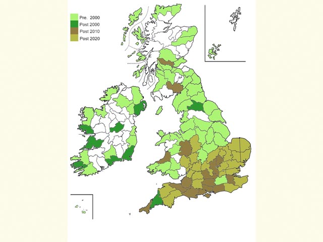  Distribution map Copyright Martin Evans 