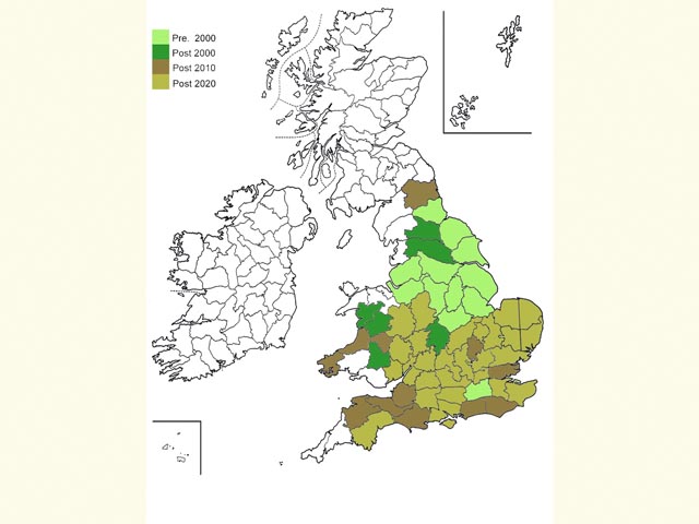  Distribution map Copyright Martin Evans 