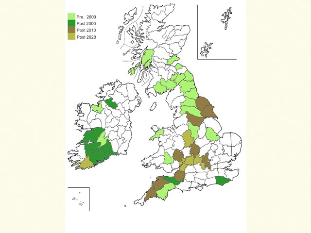  Distribution map Copyright Martin Evans 