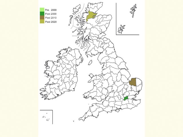  Distribution map Copyright Martin Evans 