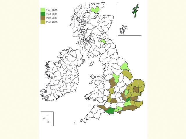  Distribution map Copyright Martin Evans 