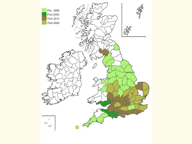  Distribution map Copyright Martin Evans 