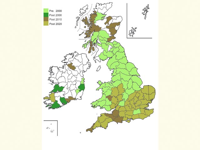  Distribution map Copyright Martin Evans 