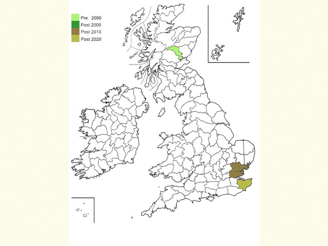 Distribution map Copyright Martin Evans 