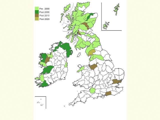  Distribution map Copyright Martin Evans 