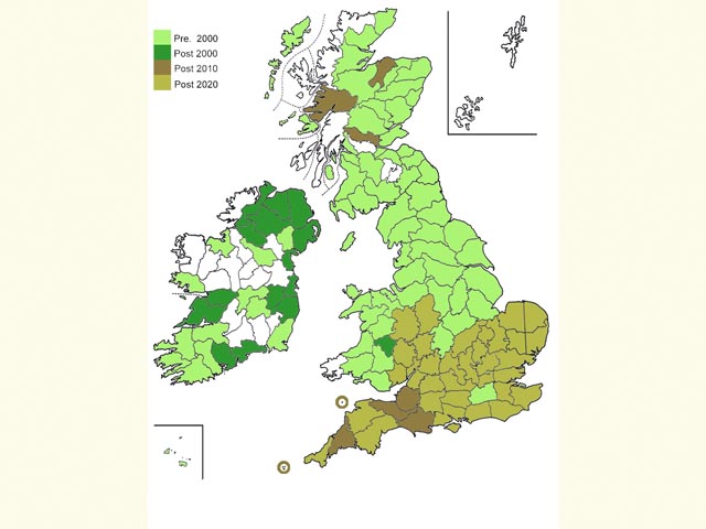  Distribution map Copyright Martin Evans 