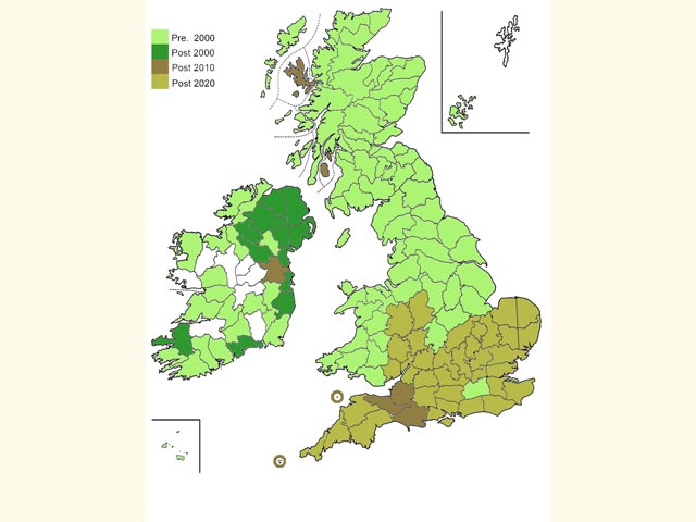 Distribution map Copyright Martin Evans 