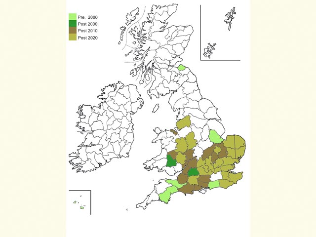  Distribution map Copyright Martin Evans 